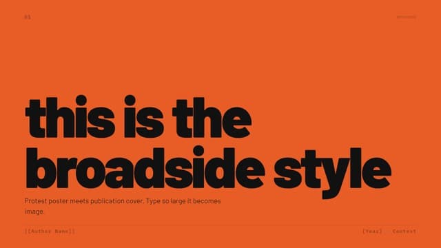 The broadside Stage template